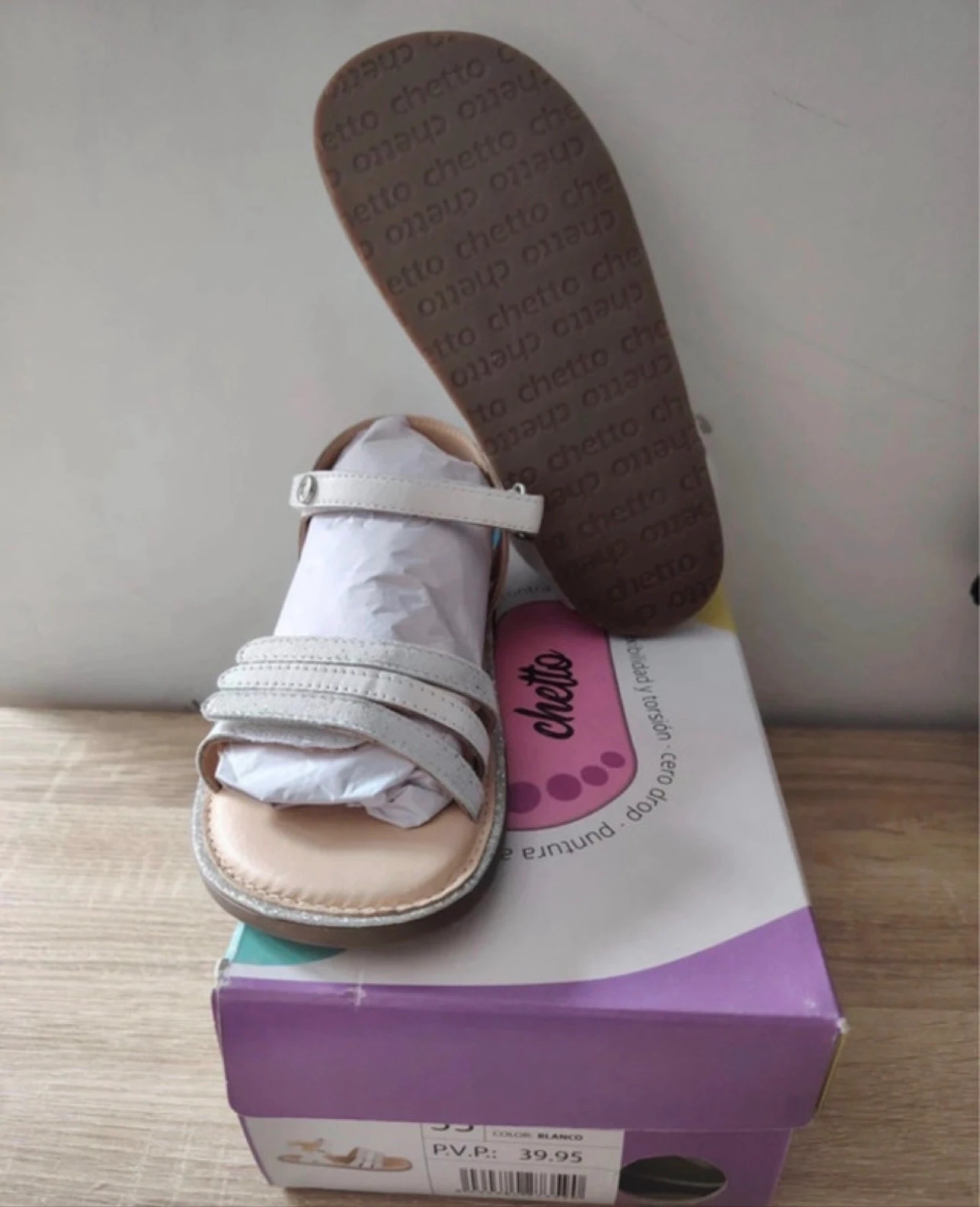 Chetto Barefoot eco-friendly sandals white Size 33 NEW – photo 4